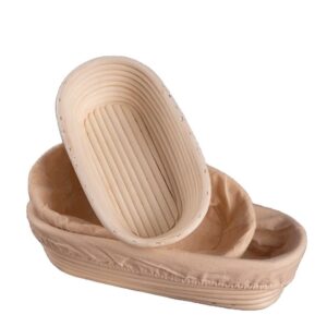 Rattan Bread Proofing Basket Natural Oval Shape Bread Basket for Kitchen