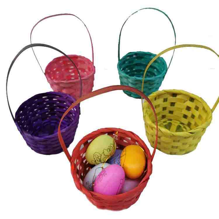 1 Hot Sale Nature Multi Color Weaving Storage Woven Basket Miniature Vietnam Home Handmade Mini Decorative Bamboo Basket