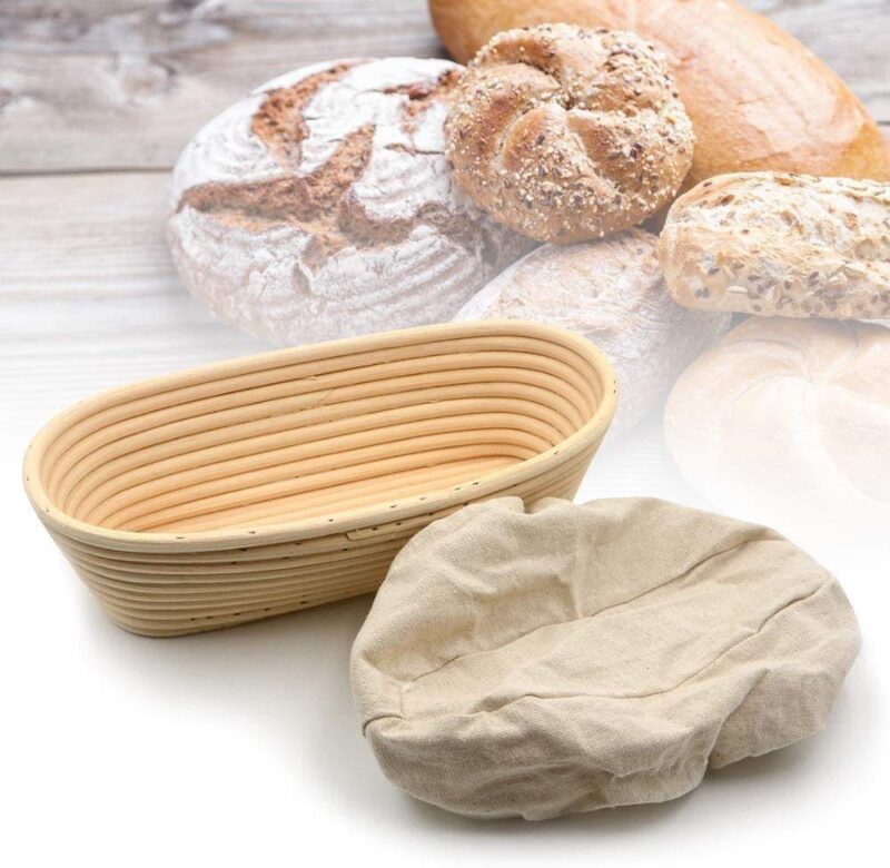 Wholesale Handmade Natural Rattan Oval Banneton Bread Proofing Basket 8 9 10 Inch for Sourdough Batard Baking