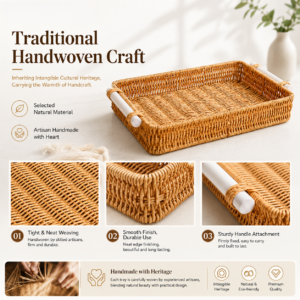 3 Factory Wholesale Handmade Rattan Basket Custom Natural Wicker Storage Basket OEM ODM Home Decor Supplier