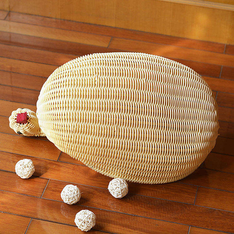 High Quality Wholesale Creative Animal Shapes Design Food Bread Plastic Fruit Rattan Picnic Gift Storage Baskets for Kitchen