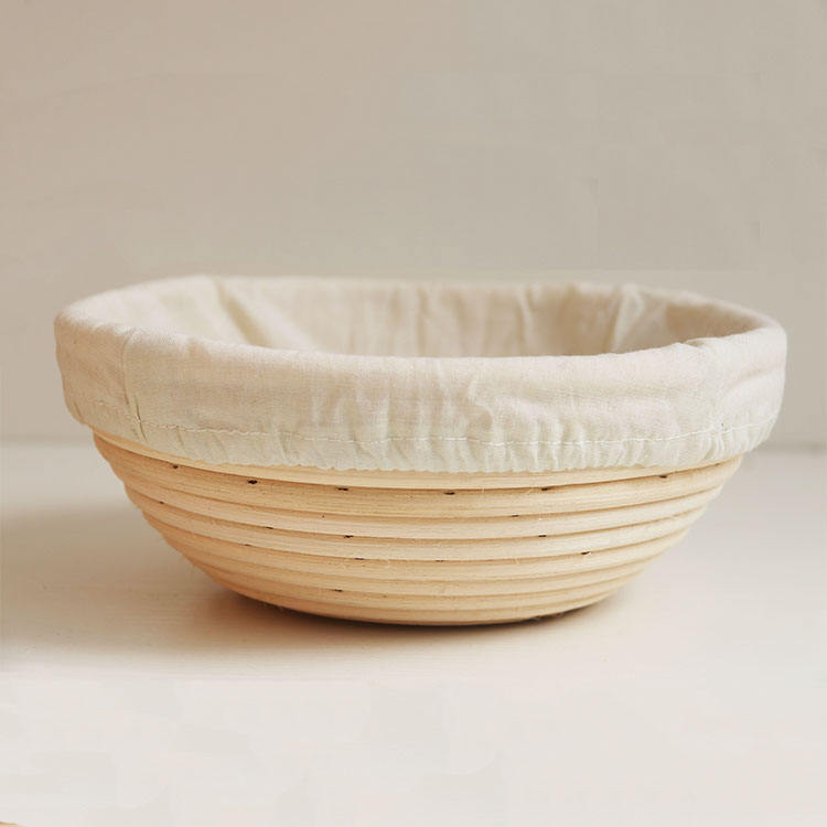 Food Grade Natural Handmade Round Wicker Woven Sourdough Banneton Bread Proofing Storage Baskets for Kitchen Restaurant Display
