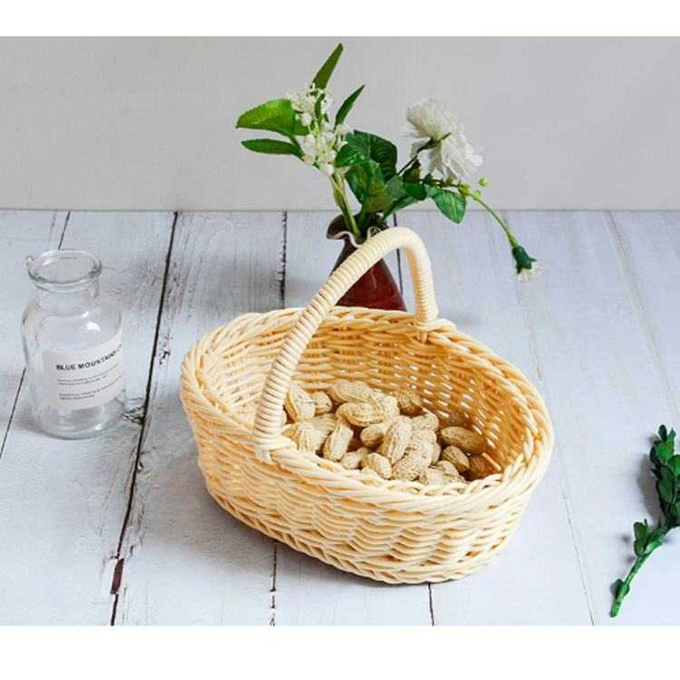 Woven Storage Baskets Fast Food Tray Plastic Basket With Handles Noodle Board Eco-friendly Storage Boxes & Bins With Handle