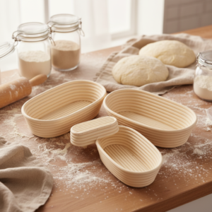 French Panera Bread Sourdough Garlic Bread Baking Rattan Eco-Friendly Natural Color Customized Size Proofing Basket Carton CE
