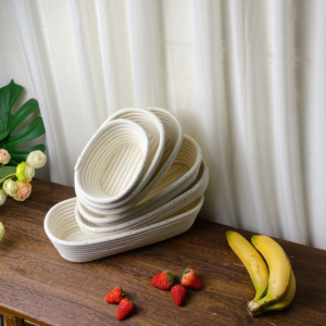 Rattan Bread Proofing Basket Natural Oval Shape Bread Basket for Kitchen