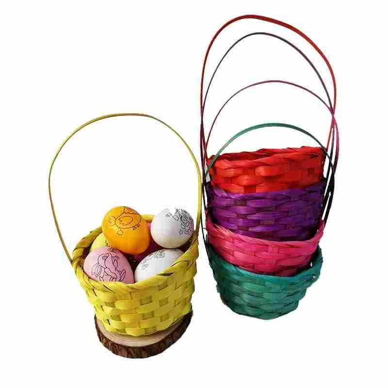 Hot Sale Nature Multi Color Weaving Storage Woven Basket Miniature Vietnam Home Handmade Mini Decorative Bamboo Basket