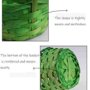 Wholesale China Cheap Mini Storage Tray Flower Decorative Basket Bamboo Egg Easter Baskets With Handle Wicker Plastic