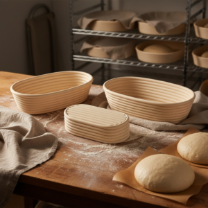 French Panera Bread Sourdough Garlic Bread Baking Rattan Eco-Friendly Natural Color Customized Size Proofing Basket Carton CE