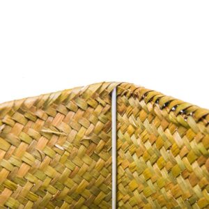 Handmade Rectangle Set of 2 Rattan Straw Basket Woven Seagrass Basket Valentine Gift Flower Basket With Handle