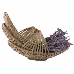 Home Decor Bamboo Basket Straw Rattan Handmade Organizer Eco-friendly Storage Baskets Boat Shape Bamboo Storage decor