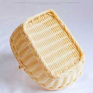 Woven Storage Baskets Fast Food Tray Plastic Basket With Handles Noodle Board Eco-friendly Storage Boxes & Bins With Handle
