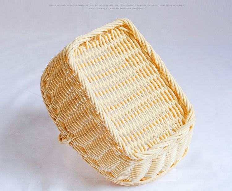 Woven Storage Baskets Fast Food Tray Plastic Basket With Handles Noodle Board Eco-friendly Storage Boxes & Bins With Handle