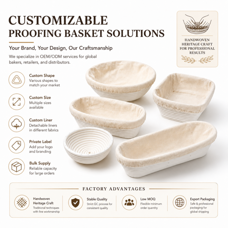 6 Customized OEM Detachable Cotton Lining Food Grade Dough Fermentation Anti Counterfeiting Baking Pastry Tools