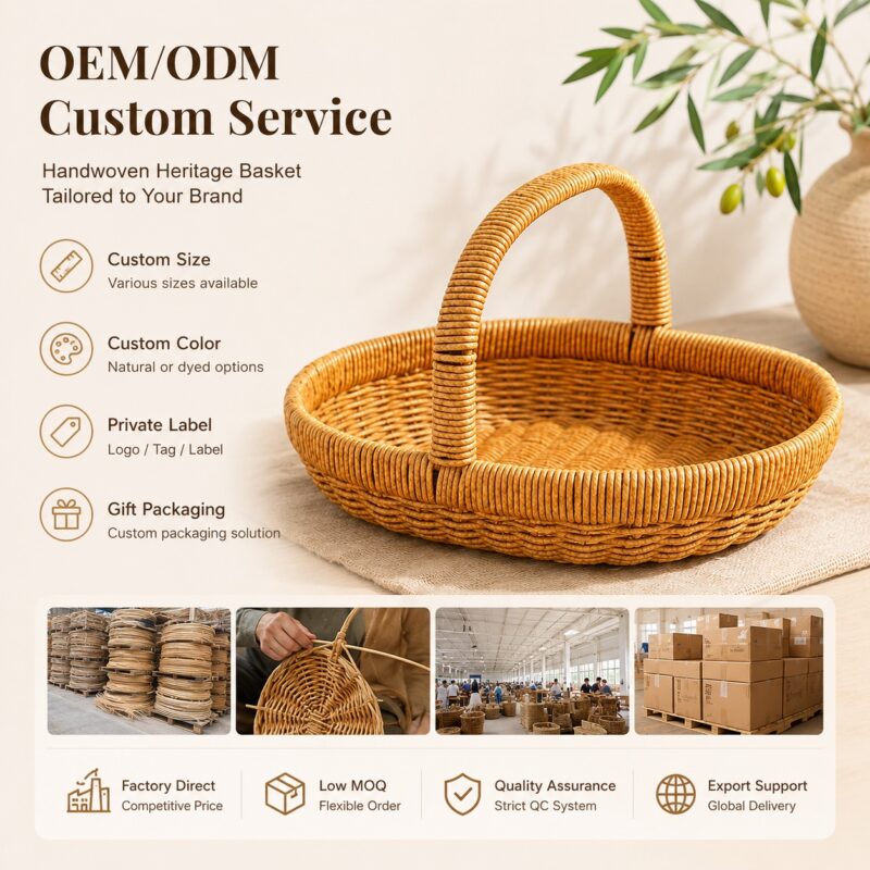 Boho Eco Friendly Handmade Oval Egg Plastic Flower Fruit Woven Wicker Gift Storage Baskets With Handle Restaurant Kitchen