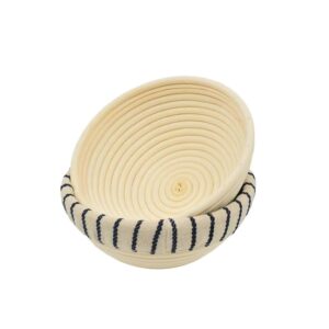 Natural Handmade Rotundity Sourdough Banneton Bread Proofing Rattan Wicker Storage Baskets Set With Lining Baking Utensils