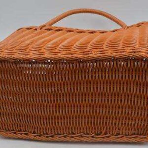 Guangxi Bobai Handmade Weaving Plastic Shopping Basket: Washable High-Load PP Rattan Storage Tote for Supermarket & Home