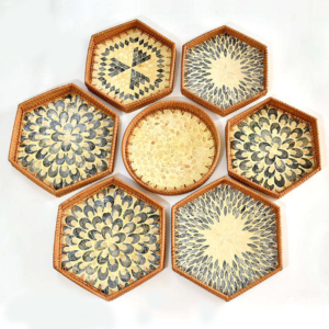 Handmade Natural Rattan Storage Basket Rustic Wicker Organizer Basket for Home Decor Living Room Bedroom Storage OEM