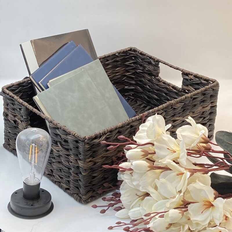 Handmade Water Hyacinth Seagrass Other Plastic Woven Rattan Wicker Picnic Storage Laundry Baskets for Kitchen Containers
