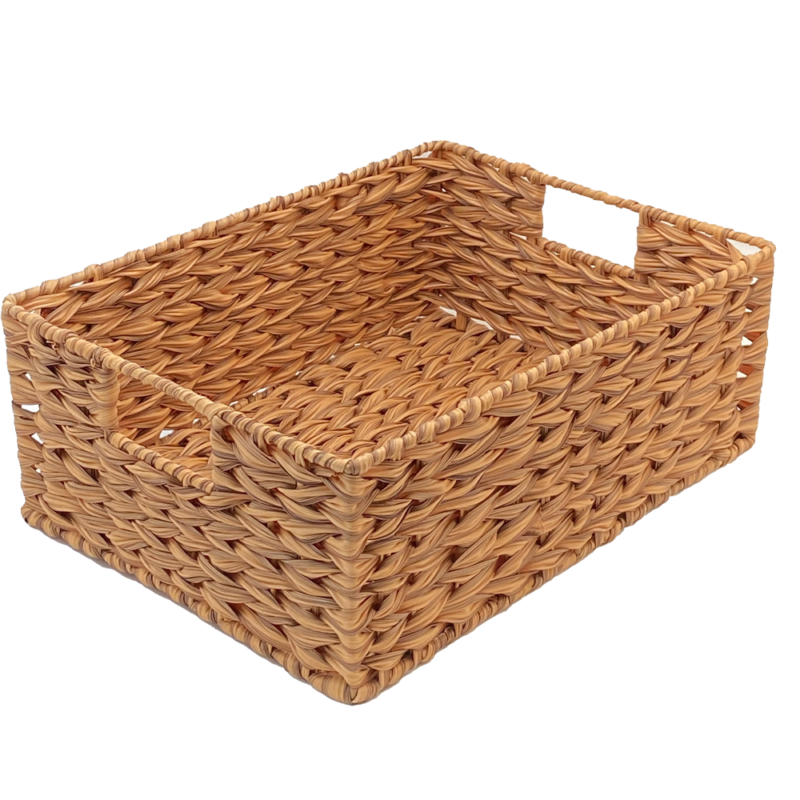 Handmade Water Hyacinth Seagrass Other Plastic Woven Rattan Wicker Picnic Storage Laundry Baskets for Kitchen Containers